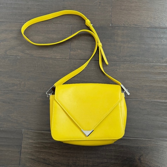 Alexander Wang Prisma Envelope Mini Convertible Shoulder Bag Clutch Yellow - Picture 1 of 16